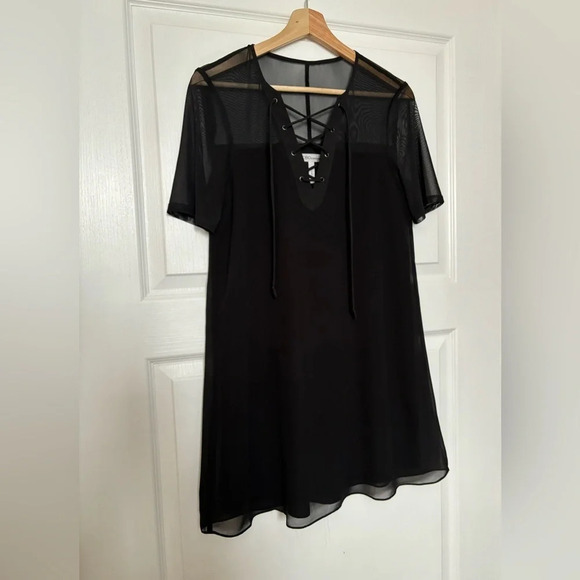 BCBG Mesh Tie Top Dress - Picture 2 of 6